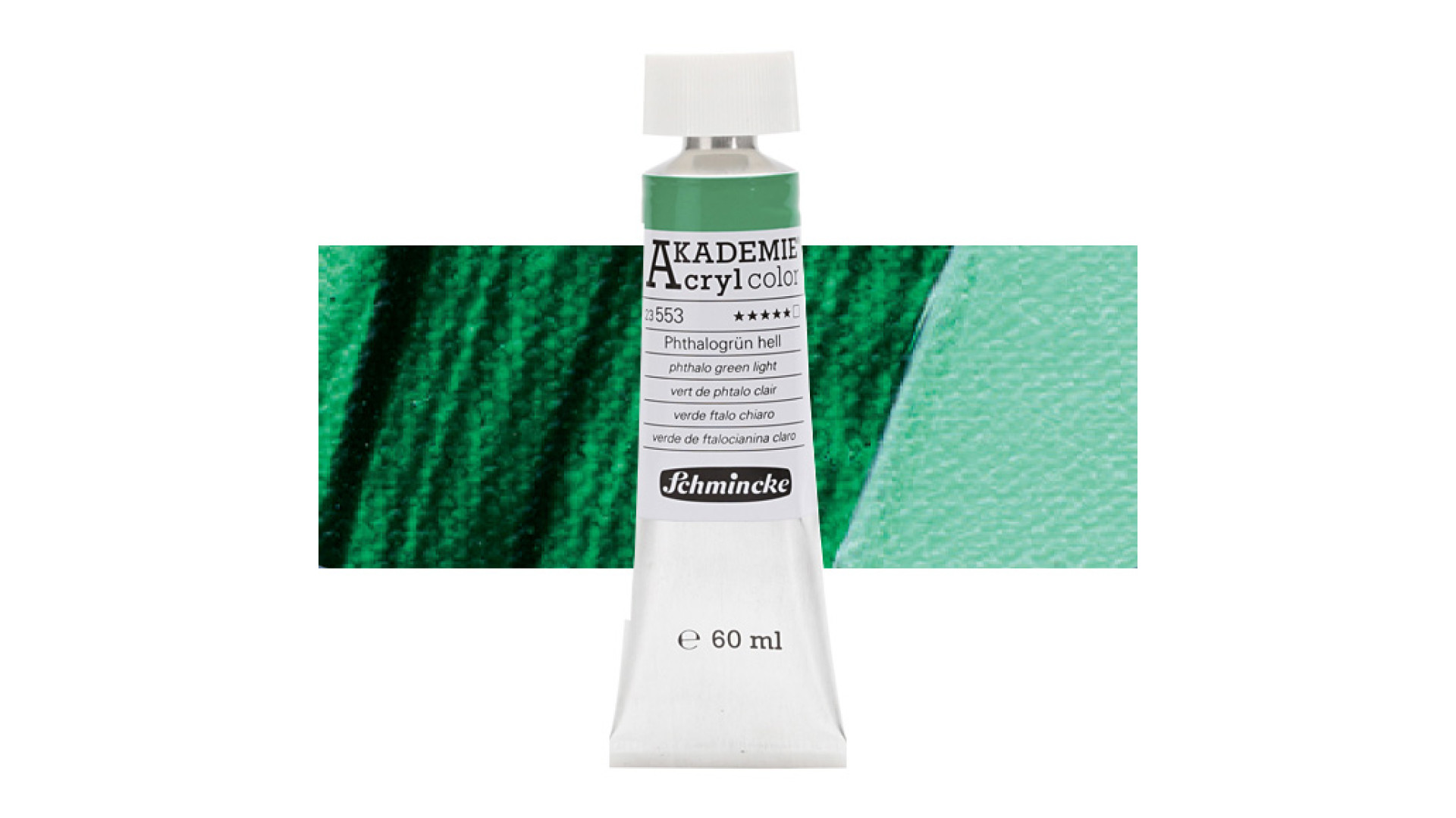 Farba akrylowa Schmincke Akademie ftalowa zieleń jasna 60 ml. 553