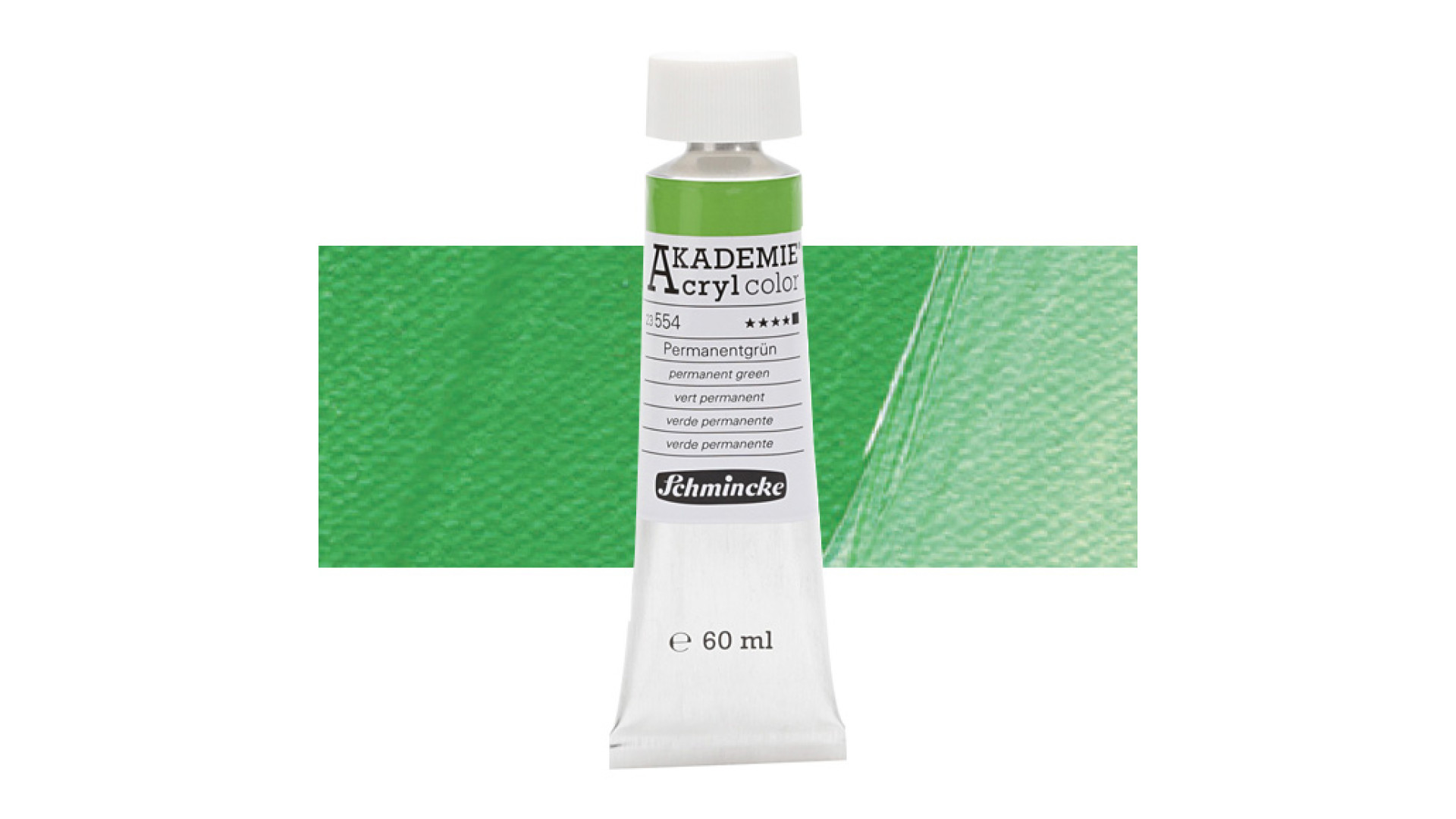 Farba akrylowa Schmincke Akademie, trwały zielony, 60 ml. 554