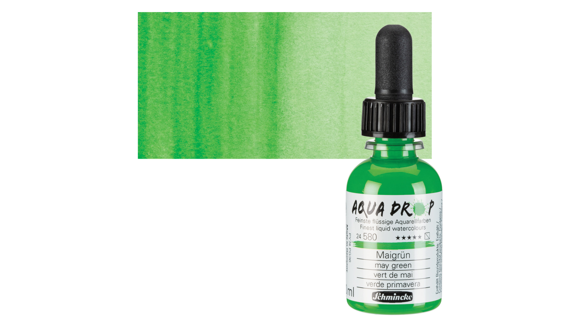 Watercolour paint Schmincke Aqua drop may green 30 ml. 580