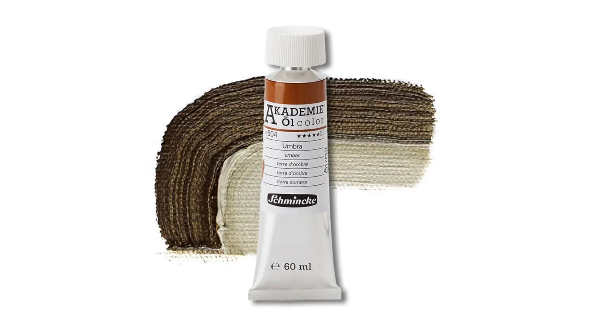 Oil paint Schmincke Akademie raw umber 60 ml. 604