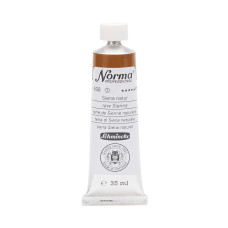 Farba olejna Schmincke Norma Professional w kolorze surowego Sienny. 35 ml. 608