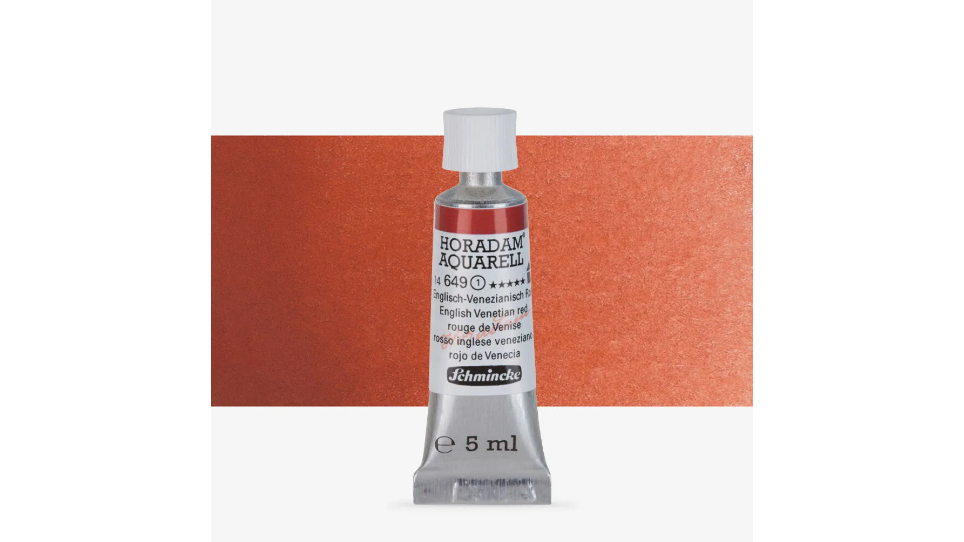 Watercolour paint Schmincke Horadam Aquarell English Venetian red 5 ml. 649