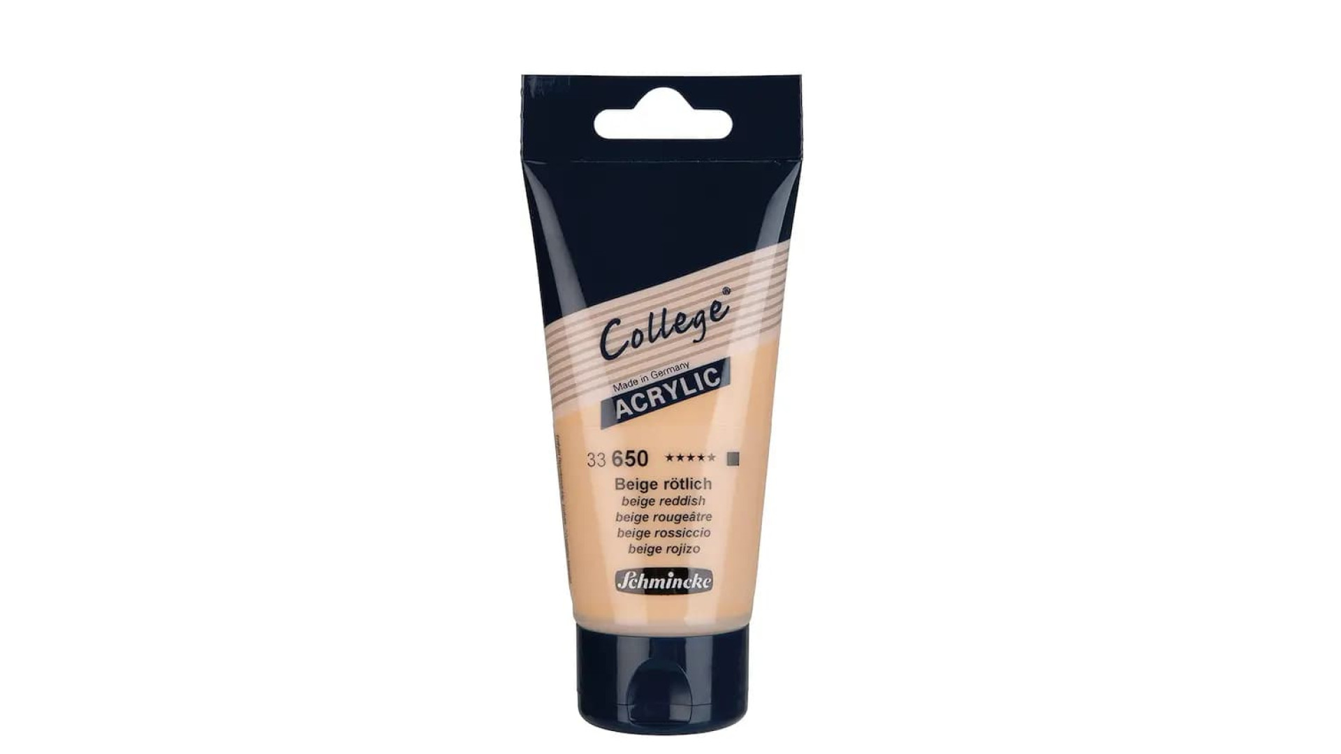 Farba akrylowa Schmincke College beżowo czerwona 75 ml. 650