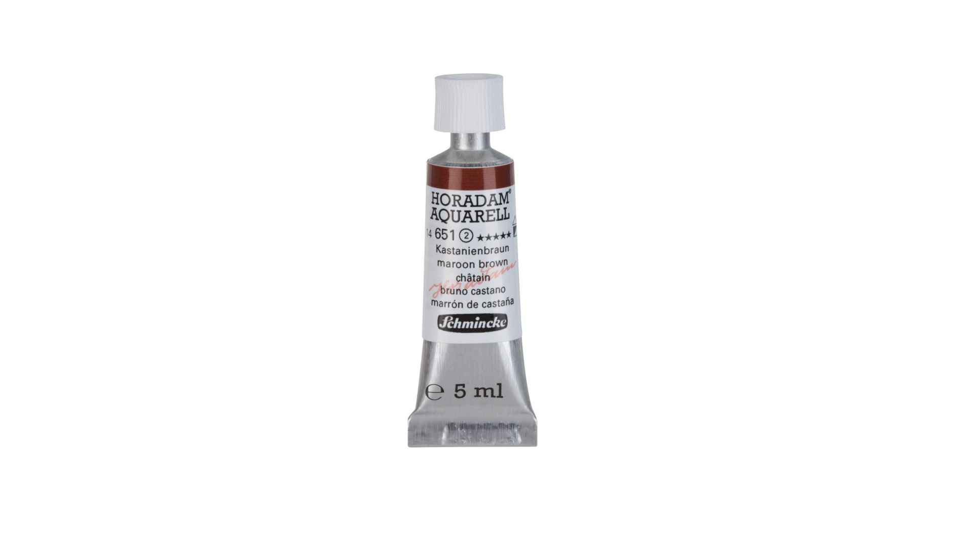 Watercolour paint Schmincke Horadam Aquarell maroon brown 5 ml. 651