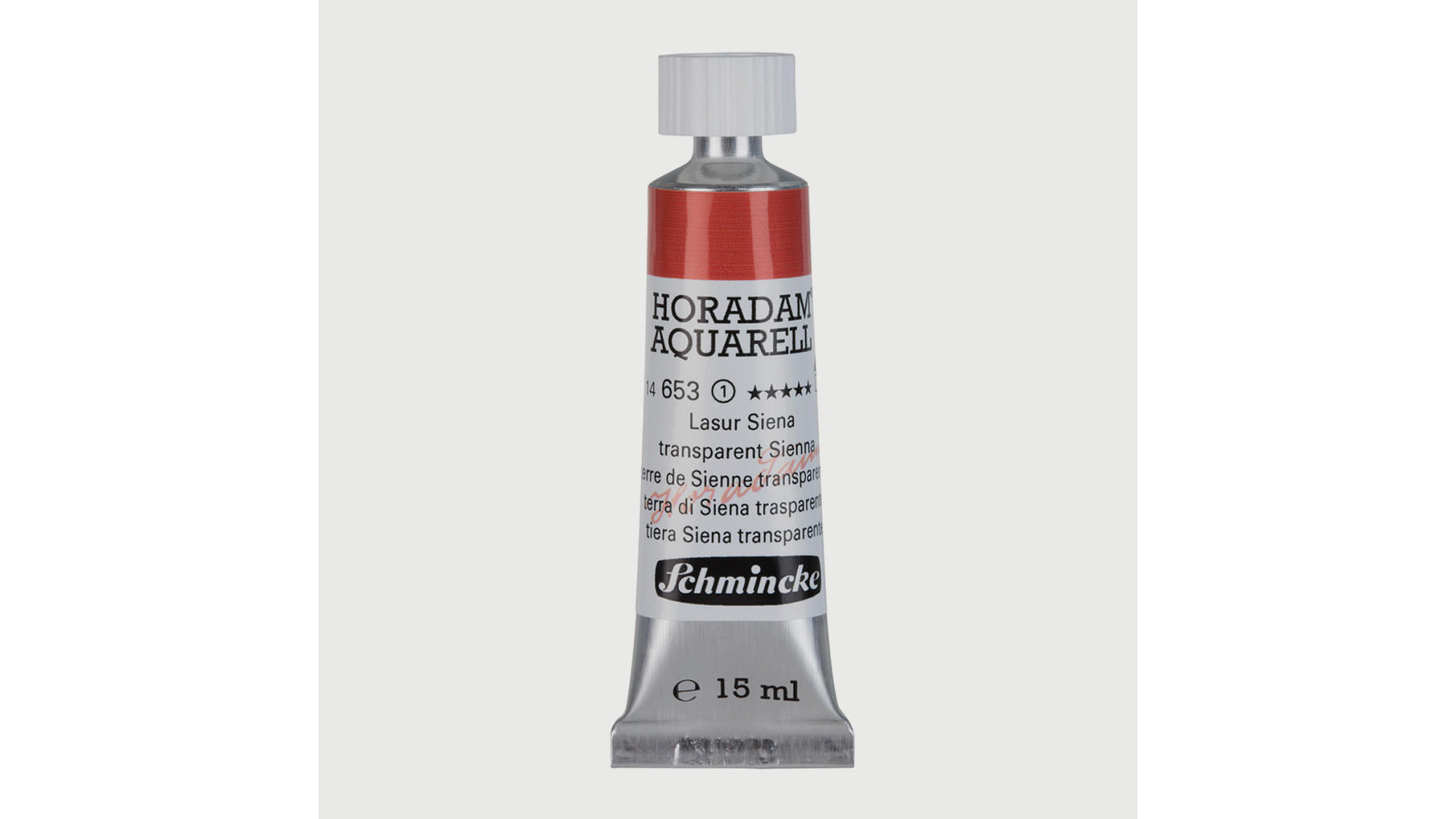 Farba akwarelowa Schmincke Horadam Aquarell transparentna Sienna 15 ml. 653