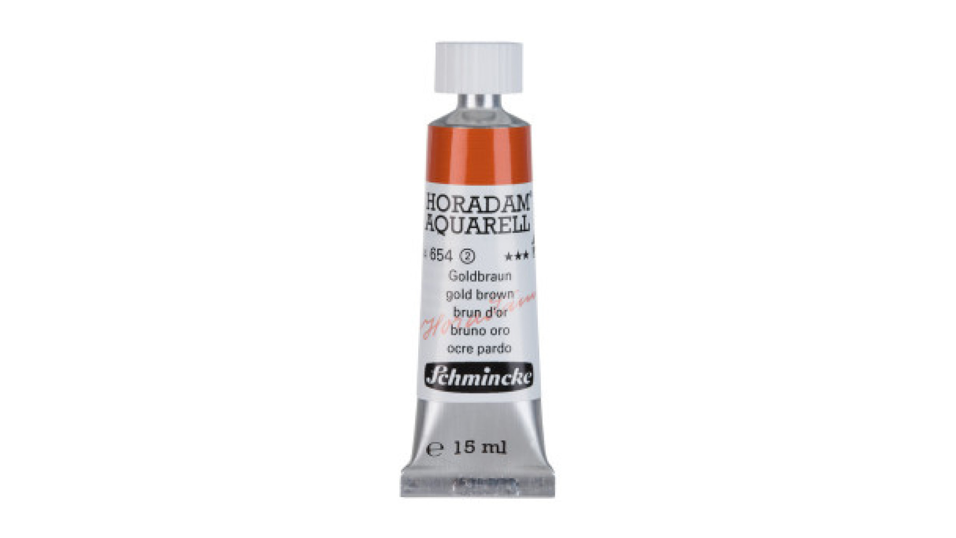 Watercolour paint Schmincke Horadam Aquarell gold brown 15 ml. 654