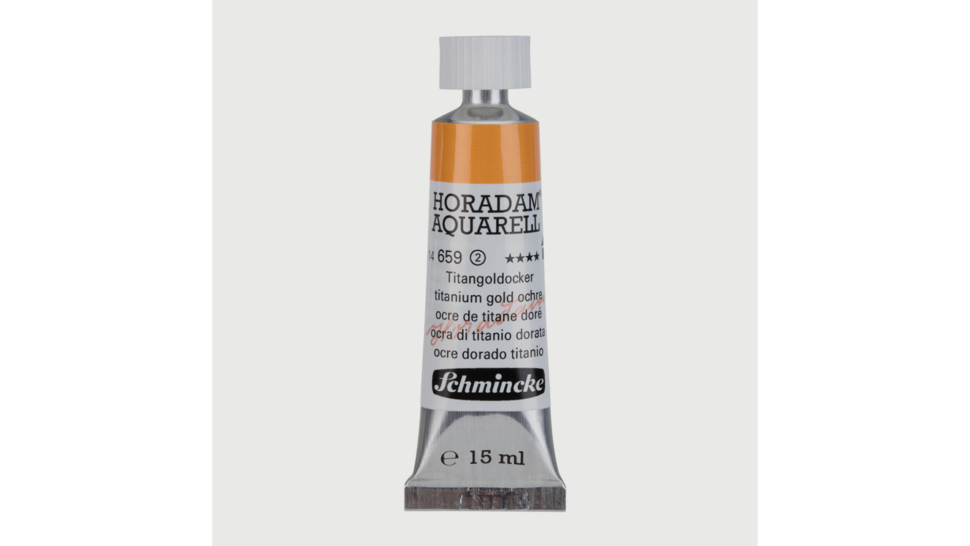 Farba akwarelowa Schmincke Horadam Aquarell tytan złoto ochra 15 ml. 659