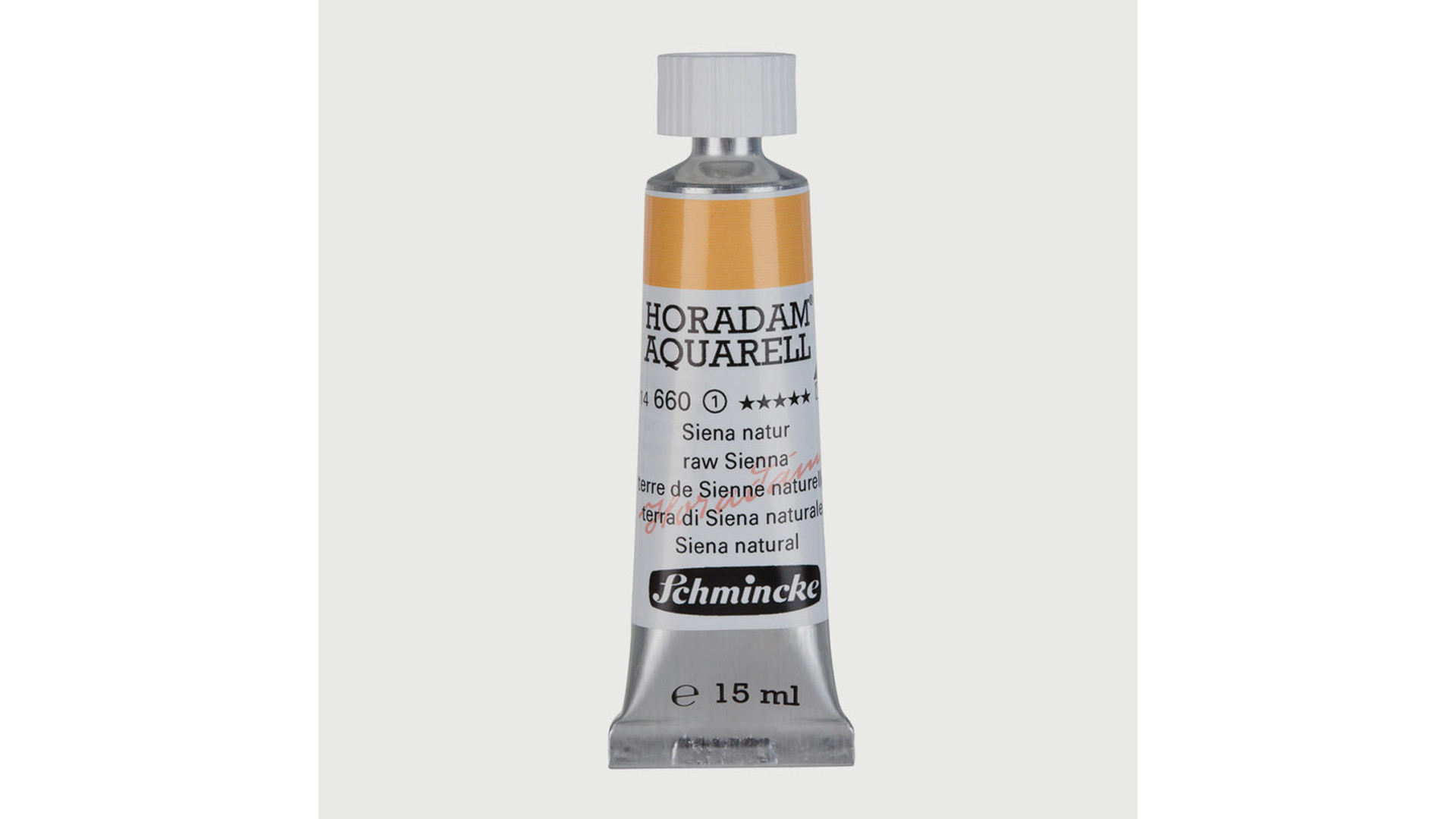 Watercolour paint Schmincke Horadam Aquarell raw Sienna 15 ml. 660