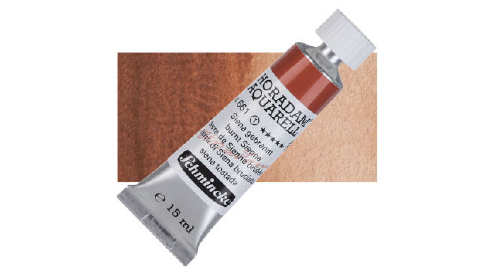 Watercolour paint Schmincke Horadam Aquarell burnt Sienna 15 ml. 661