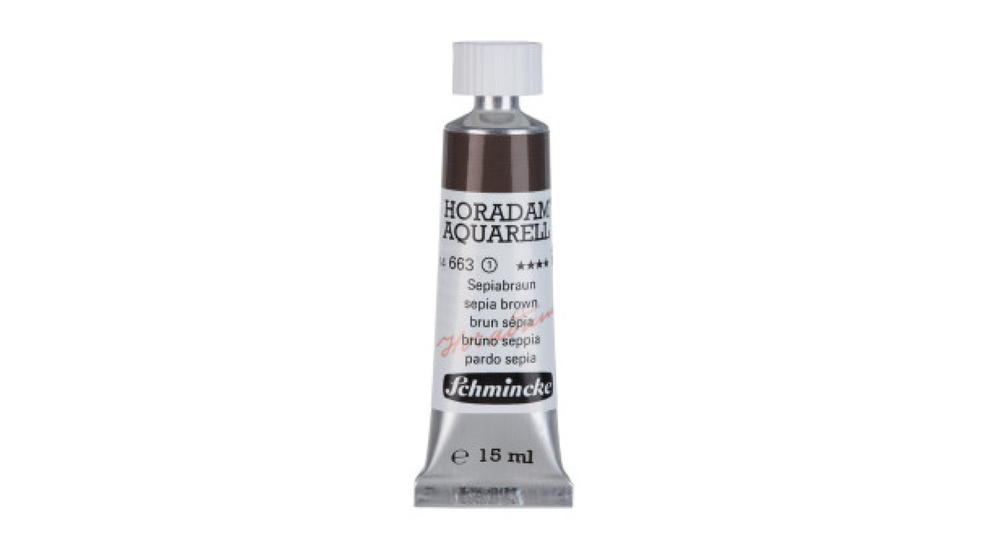 Watercolour paint Schmincke Horadam Aquarell sepia brown 15 ml. 663