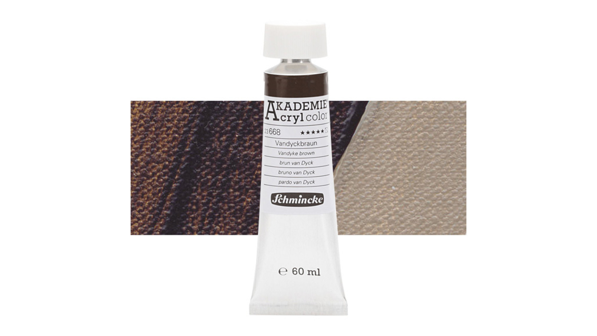 Farba akrylowa Schmincke Akademie Vandyke brown 60 ml. 668