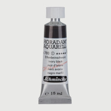 Watercolour paint Schmincke Horadam Aquarell ivory black 15 ml. 780