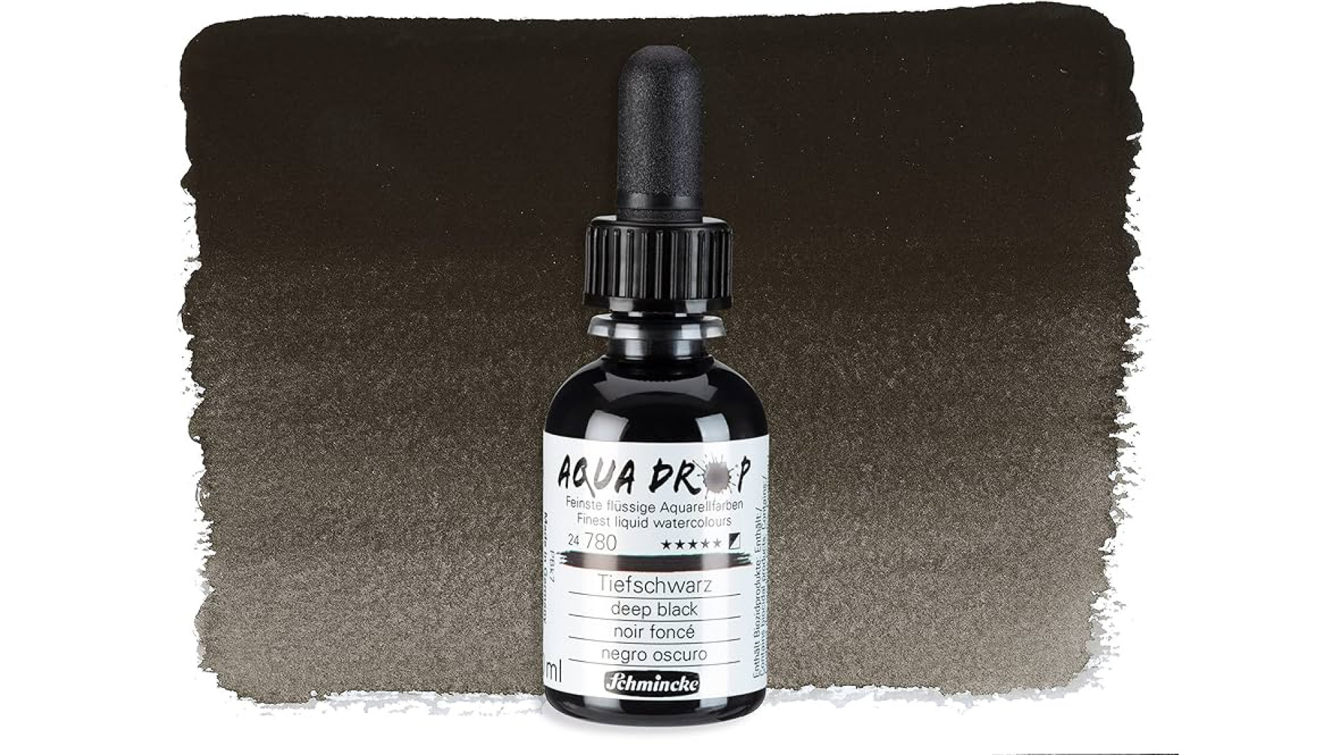 Watercolour paint Schmincke Aqua drop deep black 30 ml. 780