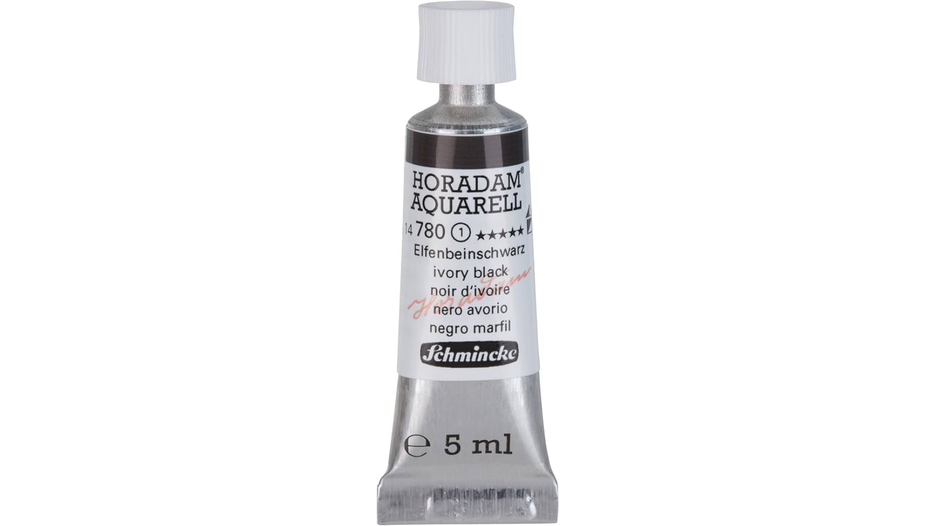 Watercolour paint Schmincke Horadam Aquarell ivory black 5 ml. 780