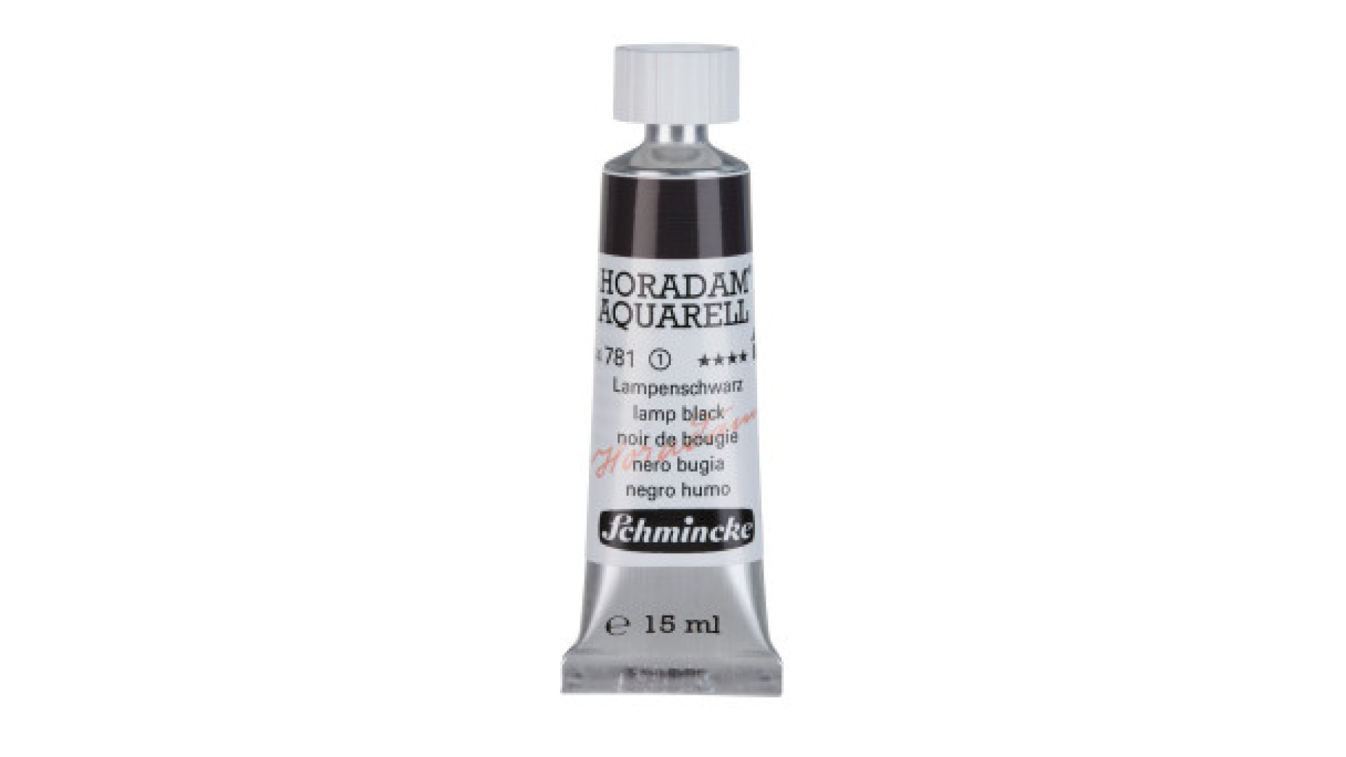 Watercolour paint Schmincke Horadam Aquarell lamp black 15 ml. 781