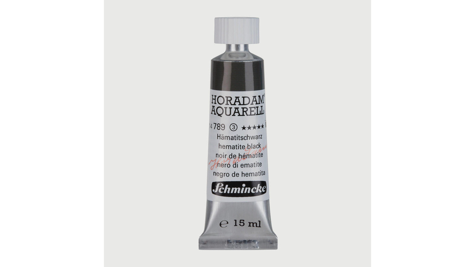 Farba akwarelowa Schmincke Horadam Aquarell hematyt czarny 15 ml. 789