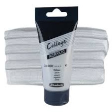 Farba akrylowa Schmincke College srebrna 75 ml. 800