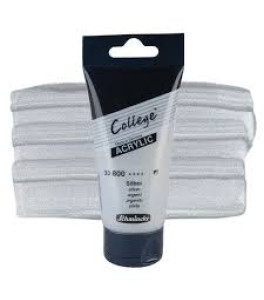 Acrylic paint Schmincke College silver 75 ml. 800