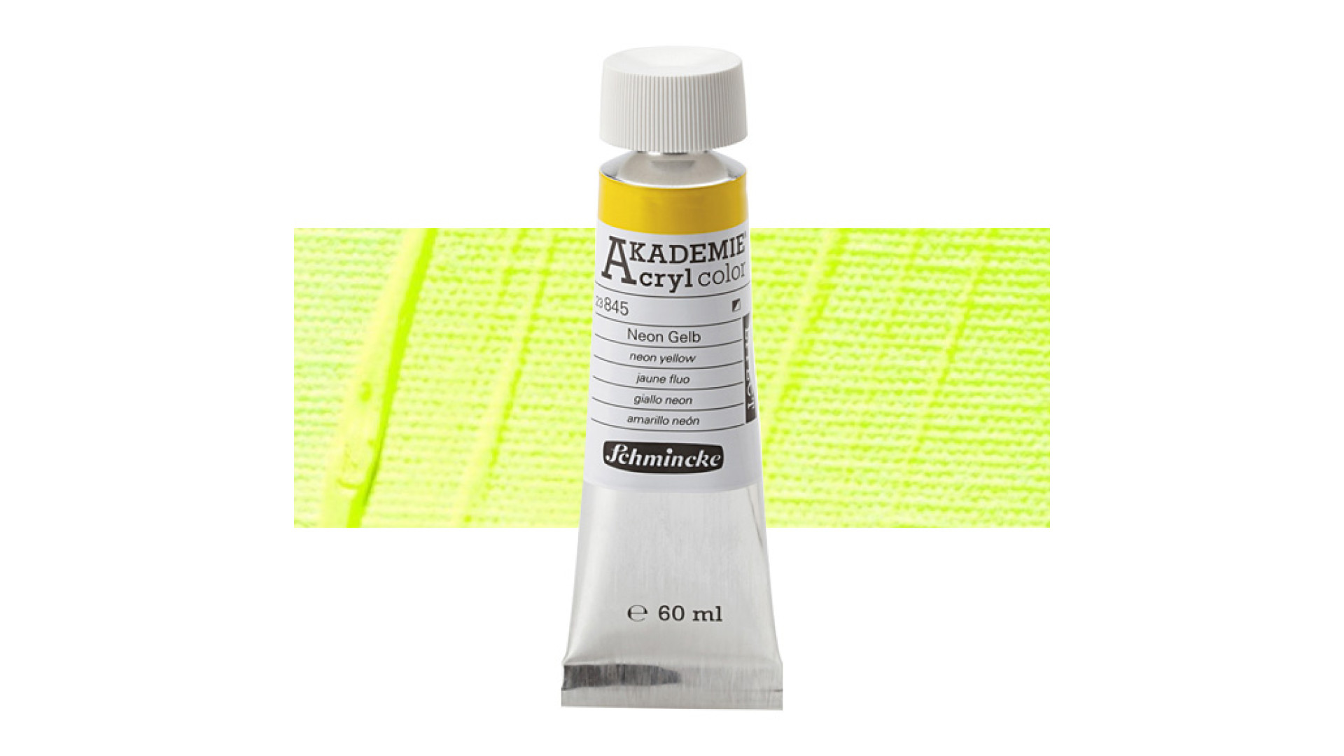Farba akrylowa Schmincke Akademie neonowa żółta 60 ml. 845
