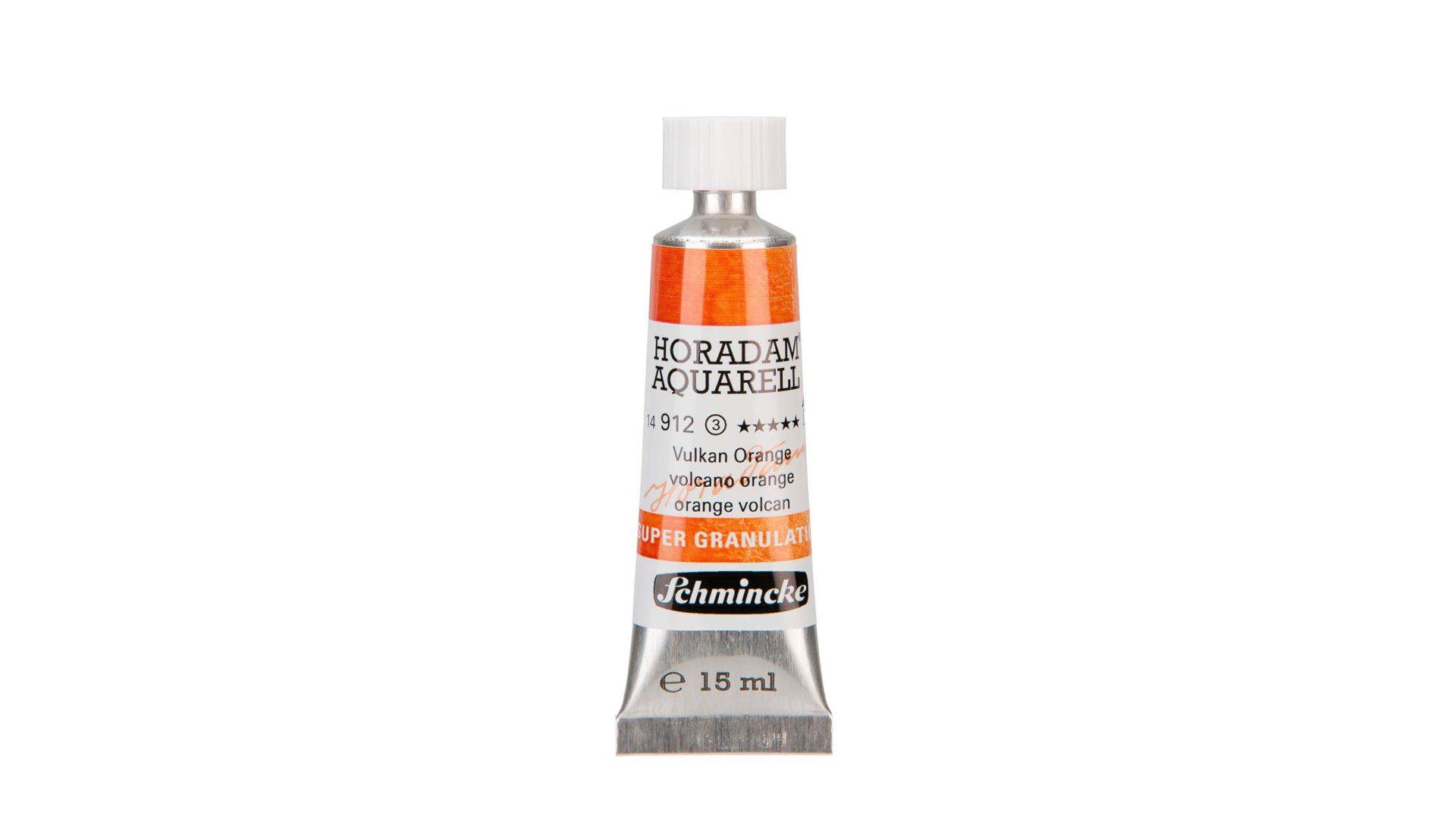 Watercolour paint Schmincke Horadam Aquarell volcano orange 15 ml. 912