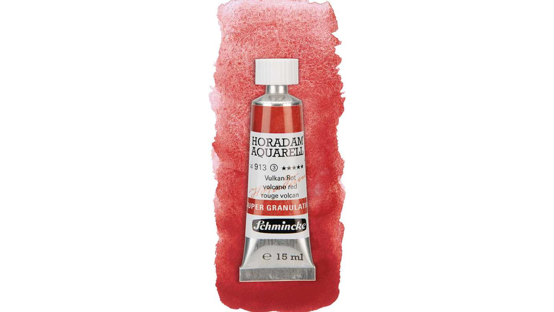 Watercolour paint Schmincke Horadam Aquarell volcano red 15 ml. 913