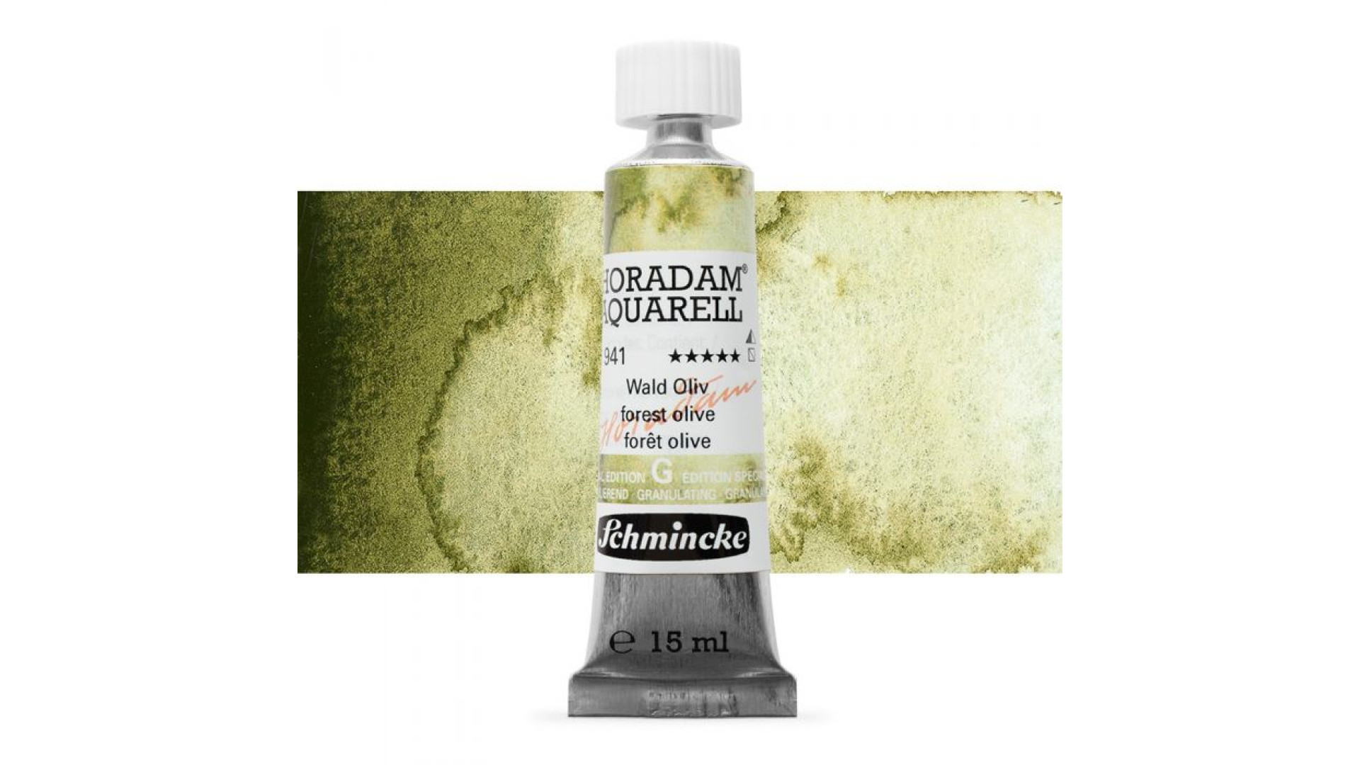 Watercolour paint Schmincke Horadam Aquarell forest olive 15 ml. 941