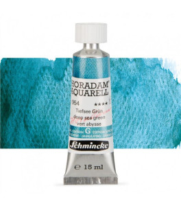 Farba akwarelowa Schmincke Horadam Aquarell głęboka zieleń morska 15 ml. 954