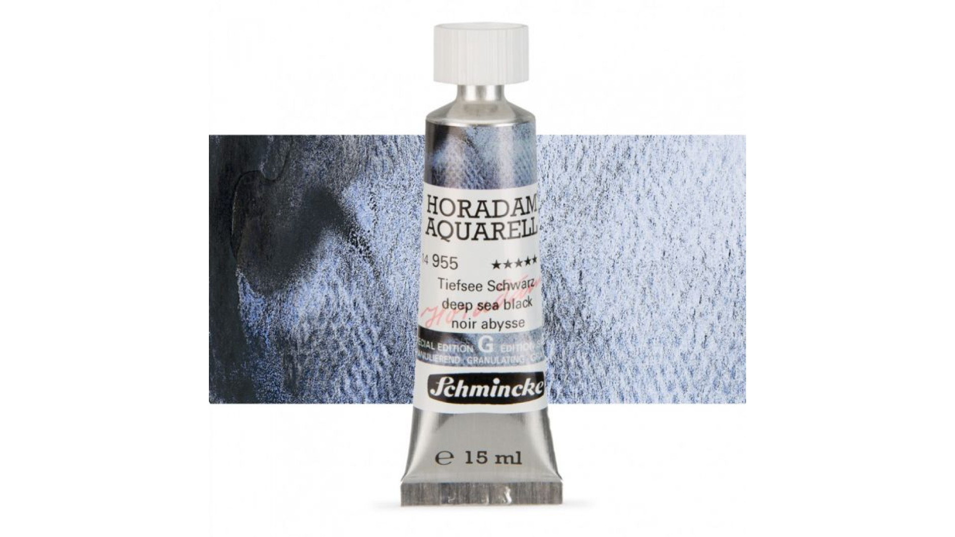 Farba akwarelowa Schmincke Horadam Aquarell w kolorze głębokiego czarnego morza 15 ml. 955