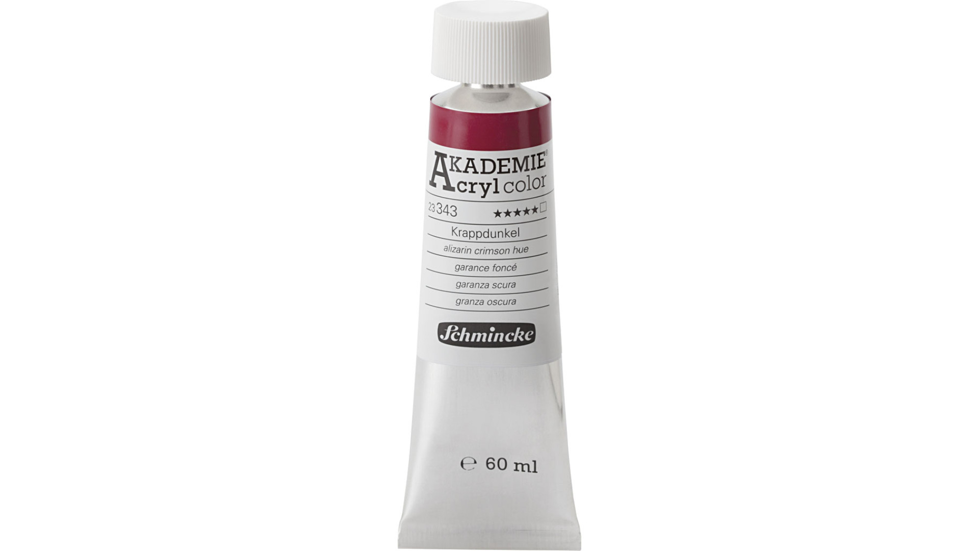 Farba akrylowa Schmincke Akademie Alizarin karmazynowy odcień 60 ml. 343