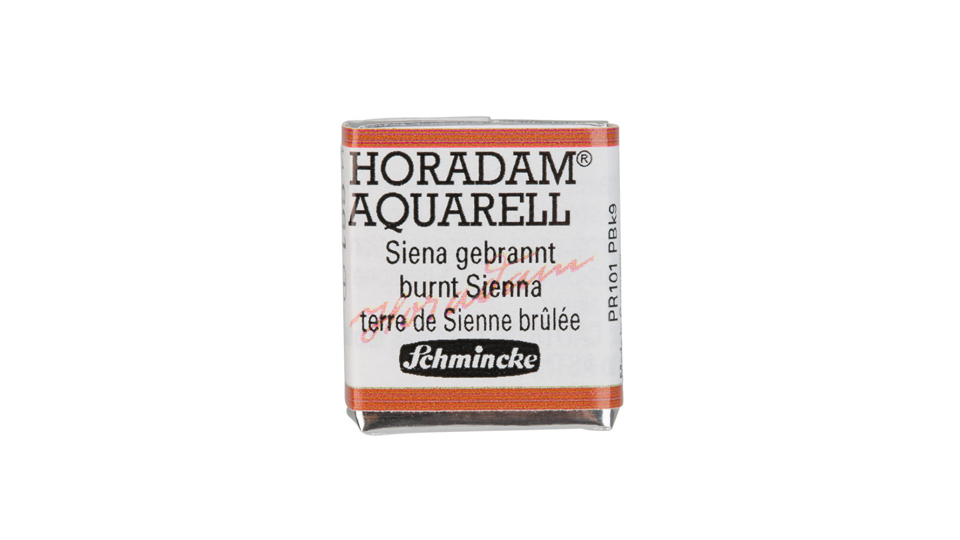 Watercolour paint Schmincke Horadam Aquarell burnt Sienna 661