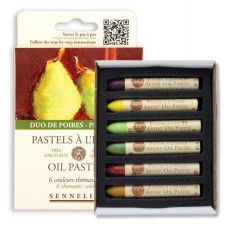 Sennelier Oil Pastel Set of 6 colours Pears Duo