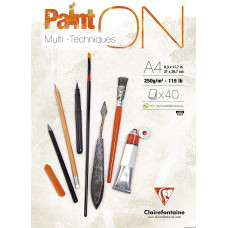Clairefontaine Paint On Blok A4 250 gsm 40 ark