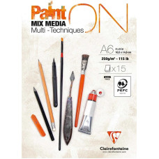Clairefontaine Paint On Blok A6 250 gsm 15 ark