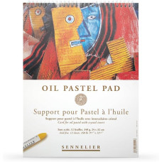Sennelier Blok na spirali do pasteli olejnych Oil Pastel 24x32 cm 340 gsm 12 ark
