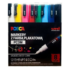 MARKER POSCA UNI PC-3M SET 8 COLORS