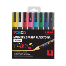 MARKER POSCA UNI PC-5M SET 8 COLORS