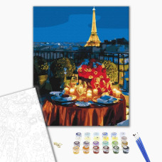 Malowanie po numerach Brushme Randka w Paryżu 40x50 cm