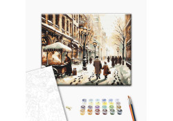 Malowanie po numerach Brushme Zimowe miasto 40x50 cm