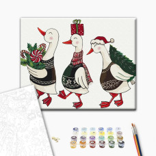 Painting by numbers Brushme New Year's commotion © ANNART 40x50 cm