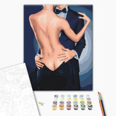 Malowanie po numerach Brushme Uścisk dżentelmena 40x50 cm