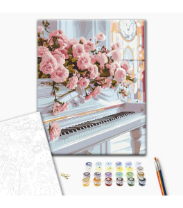 Painting by numbers Brushme Romantic piano 40x50 cm