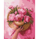 Malowanie po numerach Brushme Kapelusz wśród kwiatów 40x50 cm