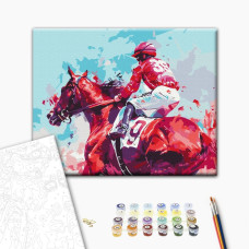 Malowanie po numerach Brushme Jeździec zwycięstwa 40x50 cm