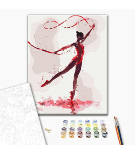 Malowanie po numerach Brushme Magiczna gimnastyczka 40x50 cm