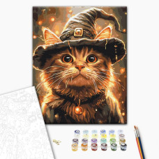 Painting by numbers Brushme Kitty mage 40x50 cm
