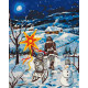 Malowanie po numerach Brushme Świąteczny wieczór © Karina Zimina 40x50 cm