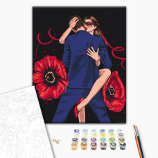 Malowanie po numerach Brushme Chwila namiętności ©Alla Berezovska 40x50 cm