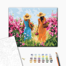 Malowanie po numerach Brushme Przyjaciele na spacerze 40x50 cm