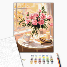 Painting by numbers Brushme Morning still life 40x50 cm