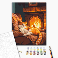 Painting by numbers Brushme Warmth and purr 40x50 cm